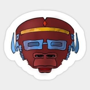 Cyborg Monkey Sticker